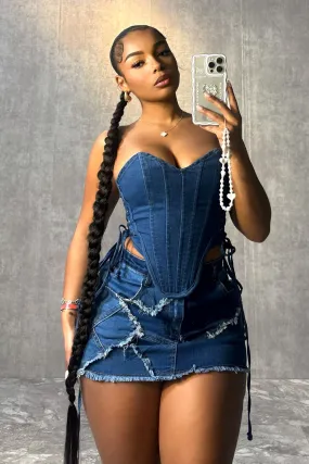 4ever Denim Corset Top