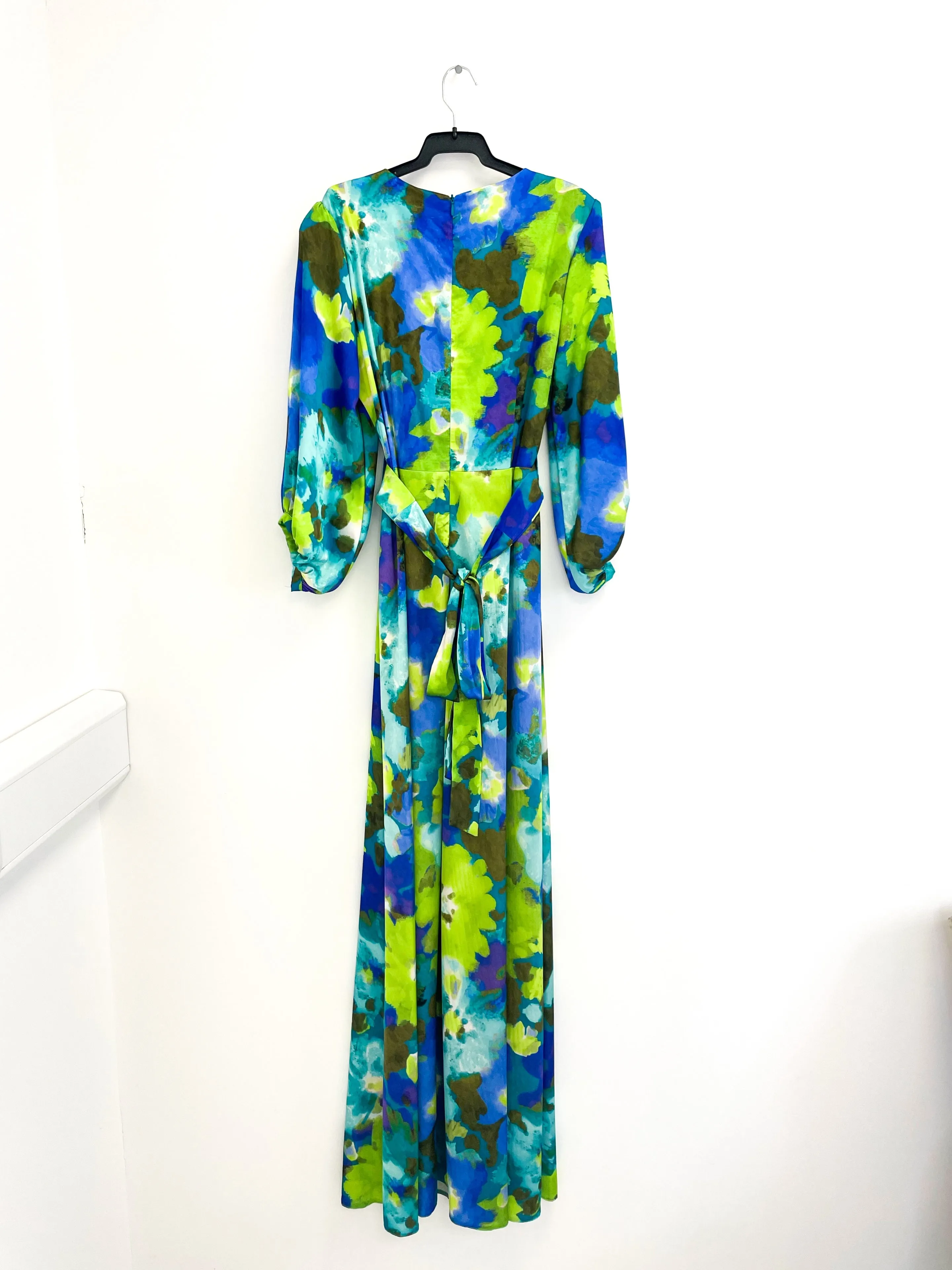 A1692 Blue Floral Mini Maxi Dress