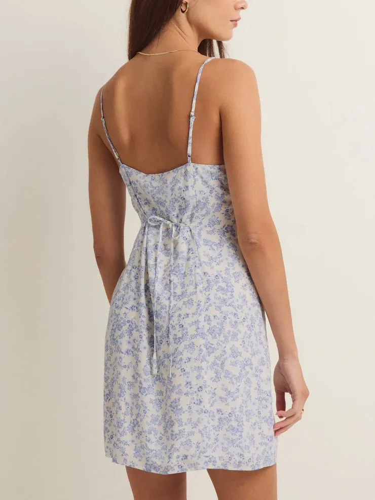 Alena Tropez Blue Floral Dress