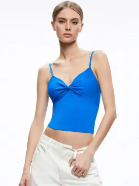 Alice   Olivia - Rhona Twist Front Tank - Sapphire