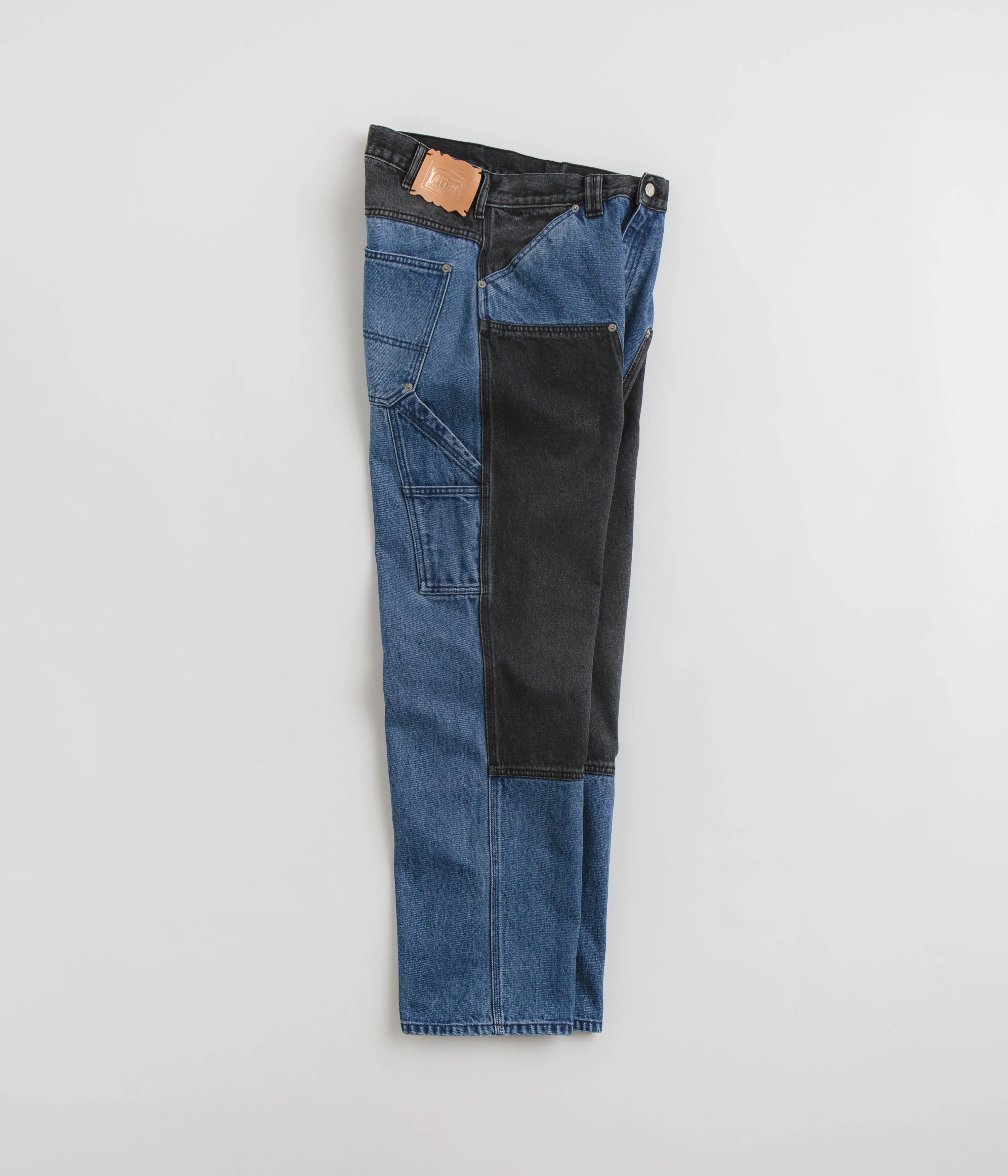 Aries Colourblocked Carpenter Jeans - Black / Blue