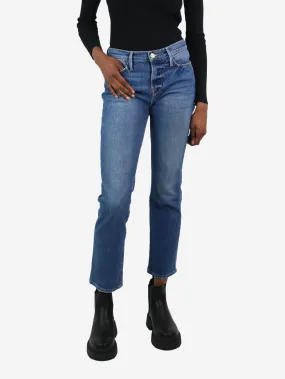 Blue straight-leg jeans - size W26