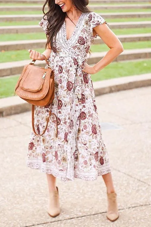 Bohemian Floral Maxi Dress