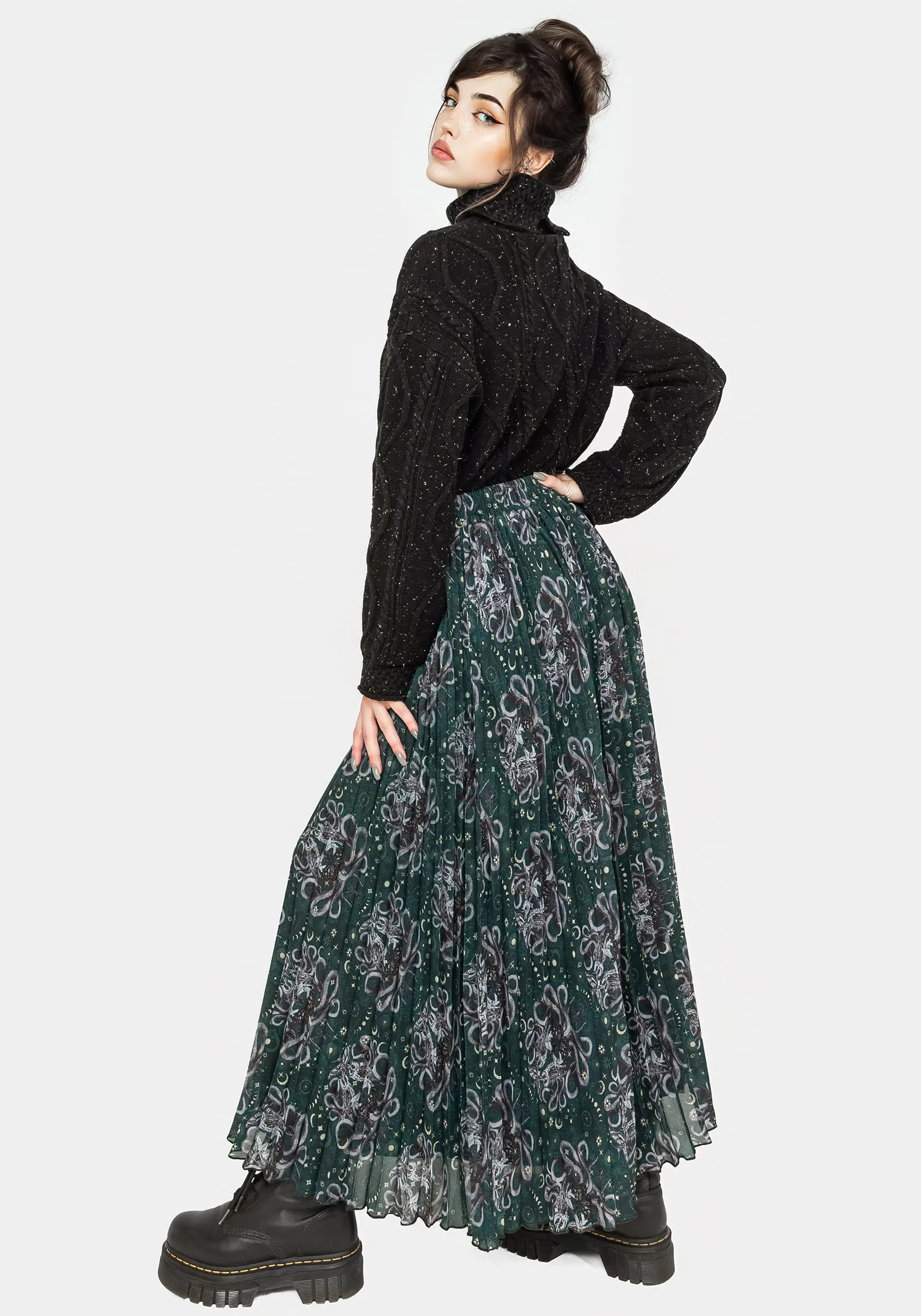 Cailleach Pleated Maxi Skirt