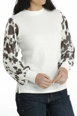 Cinch Women's Thermal Waffle Long Sleeve Top