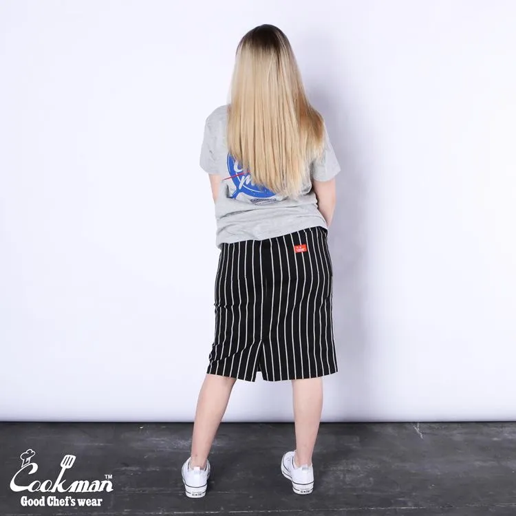 Cookman Baker's Skirt - Stripe : Black