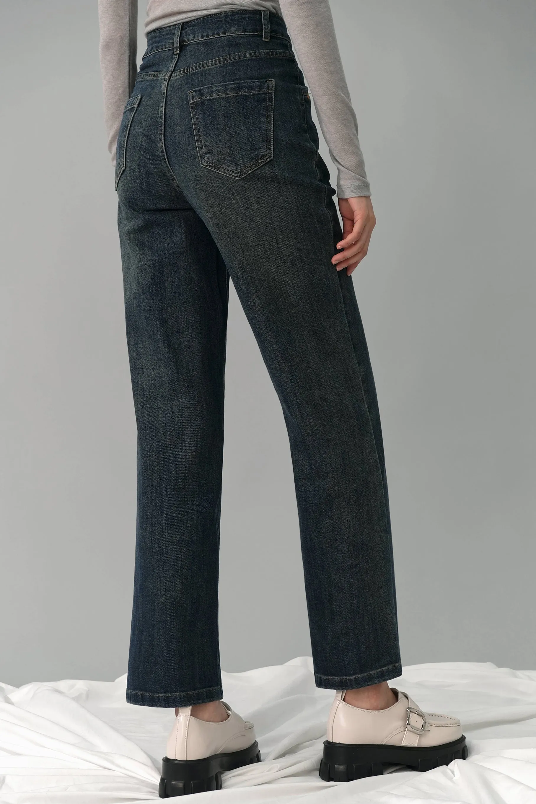 Deana Denim Jeans, Dark Blue