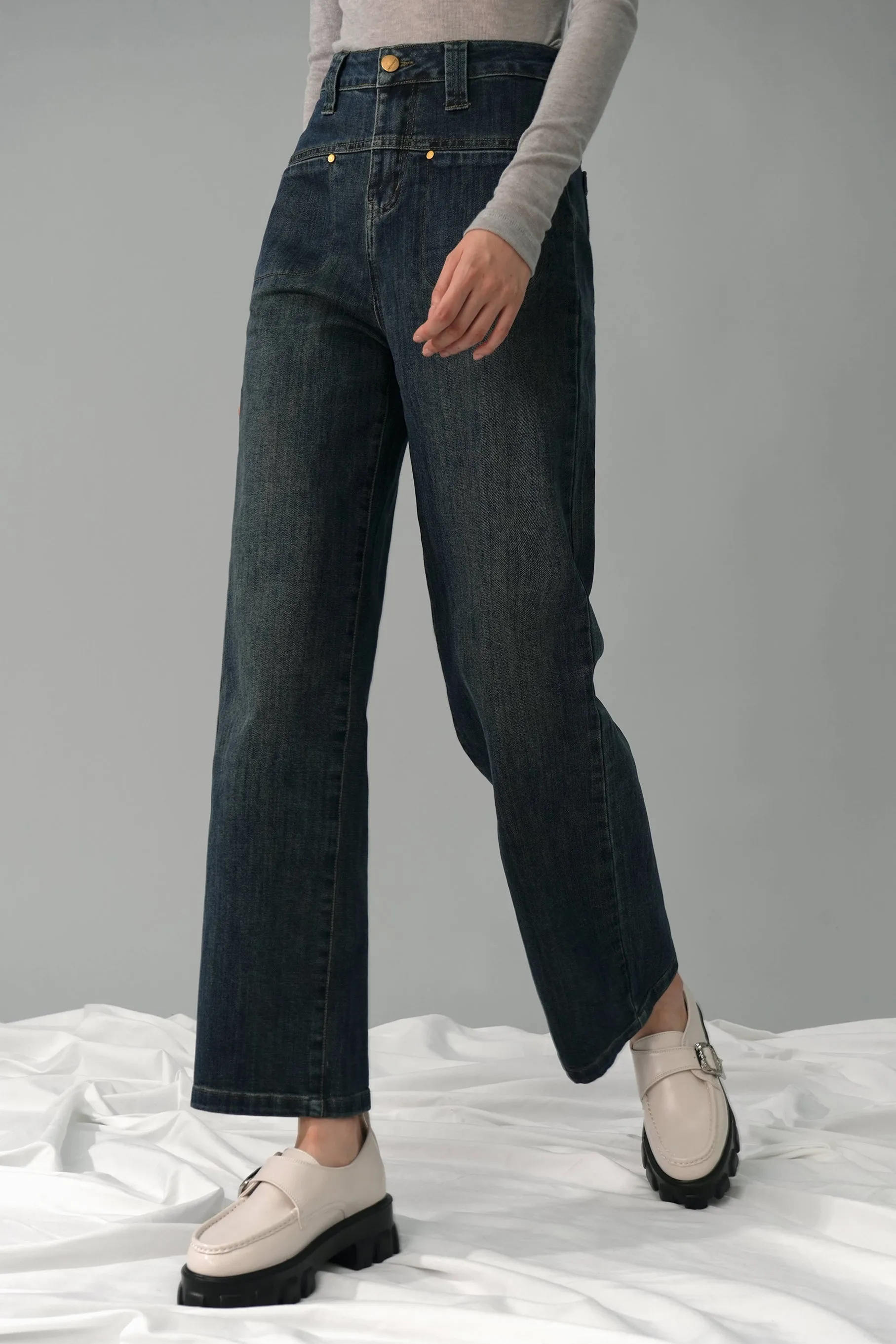 Deana Denim Jeans, Dark Blue