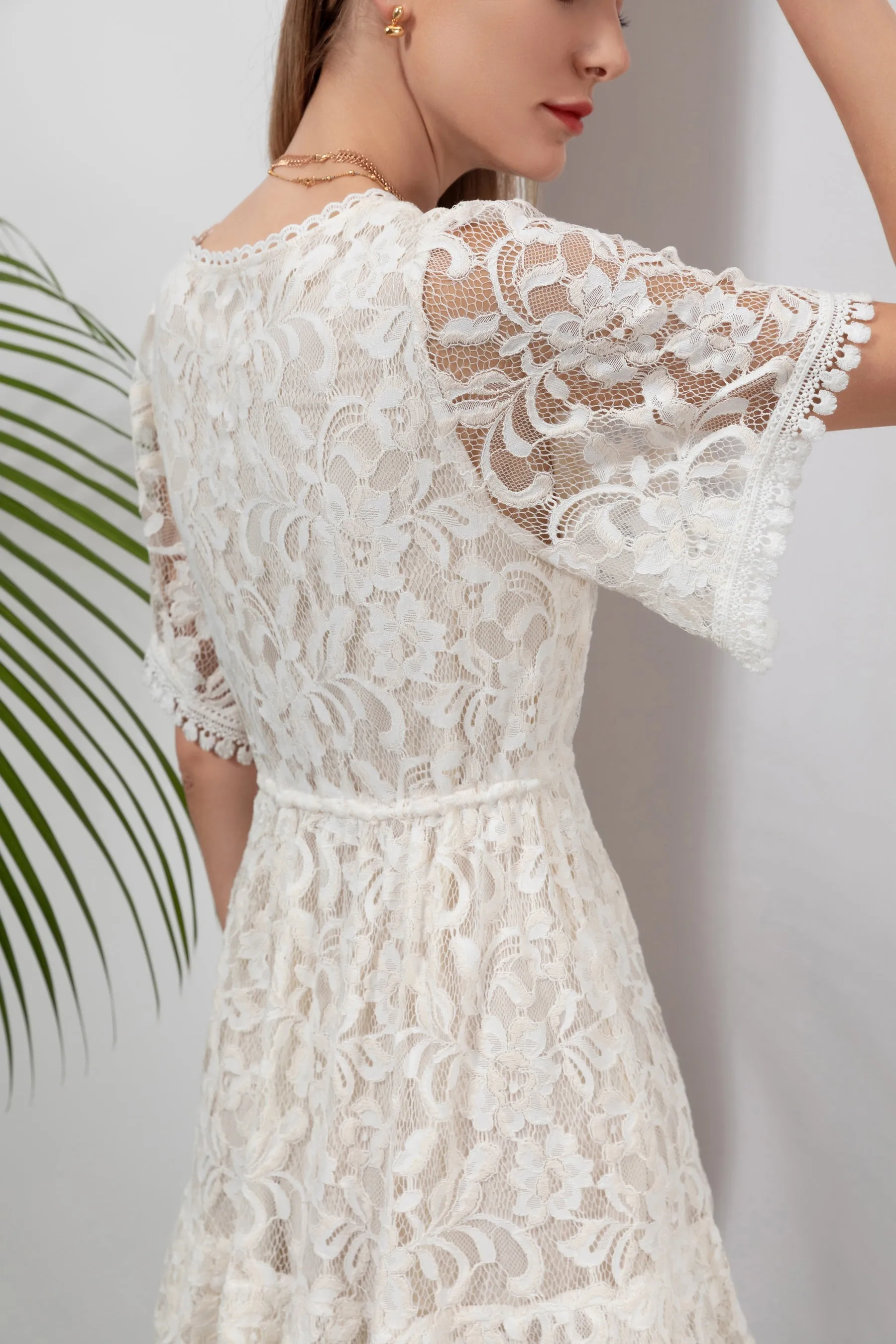 Ditta Lace Dress - Cream