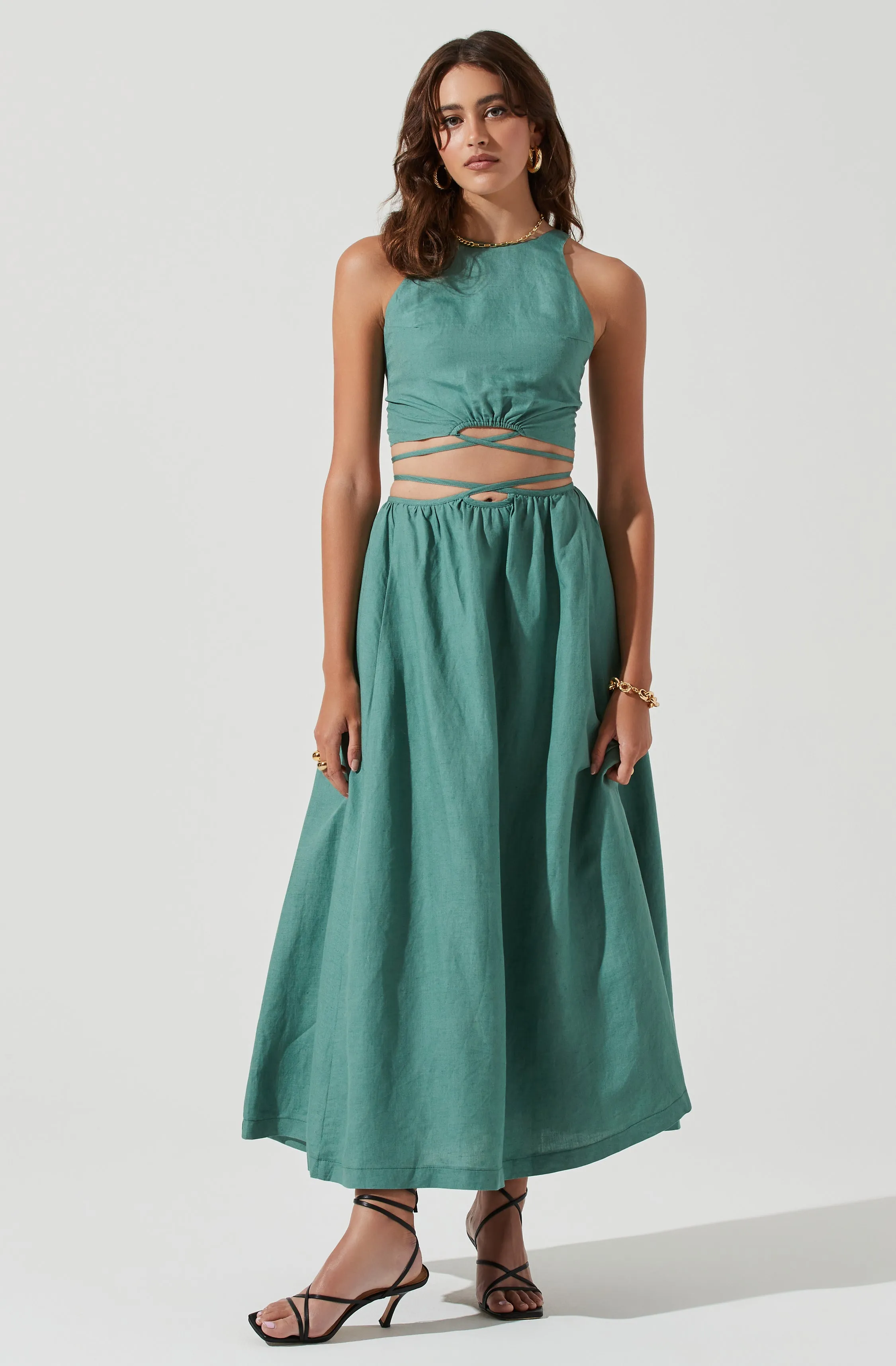 Divine Tie Waist Maxi Skirt