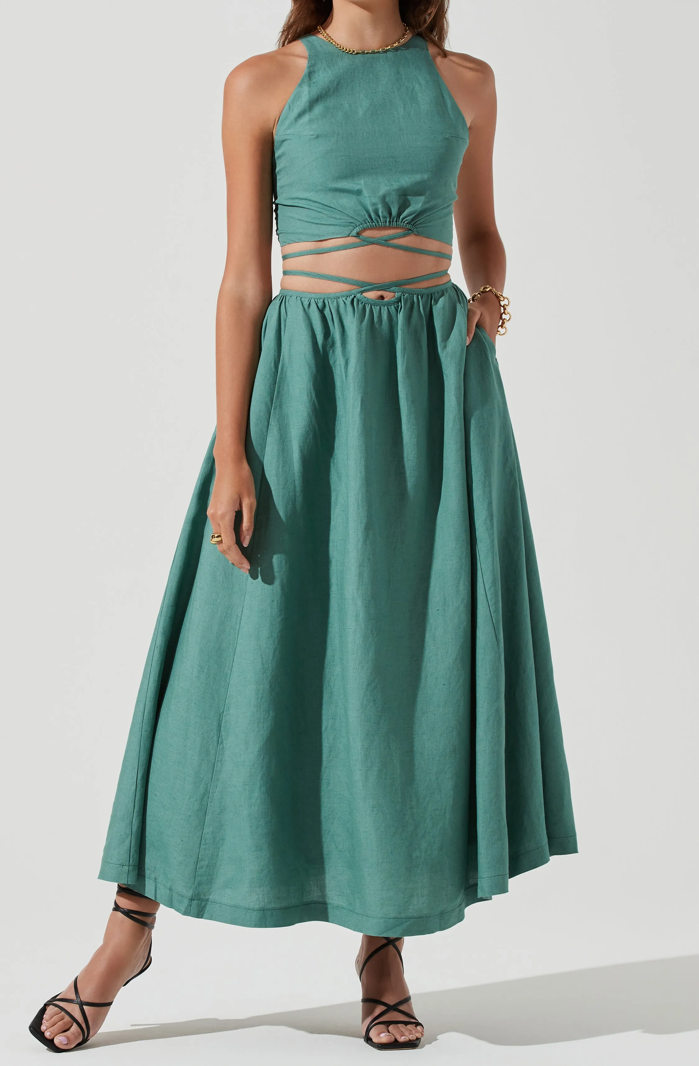 Divine Tie Waist Maxi Skirt