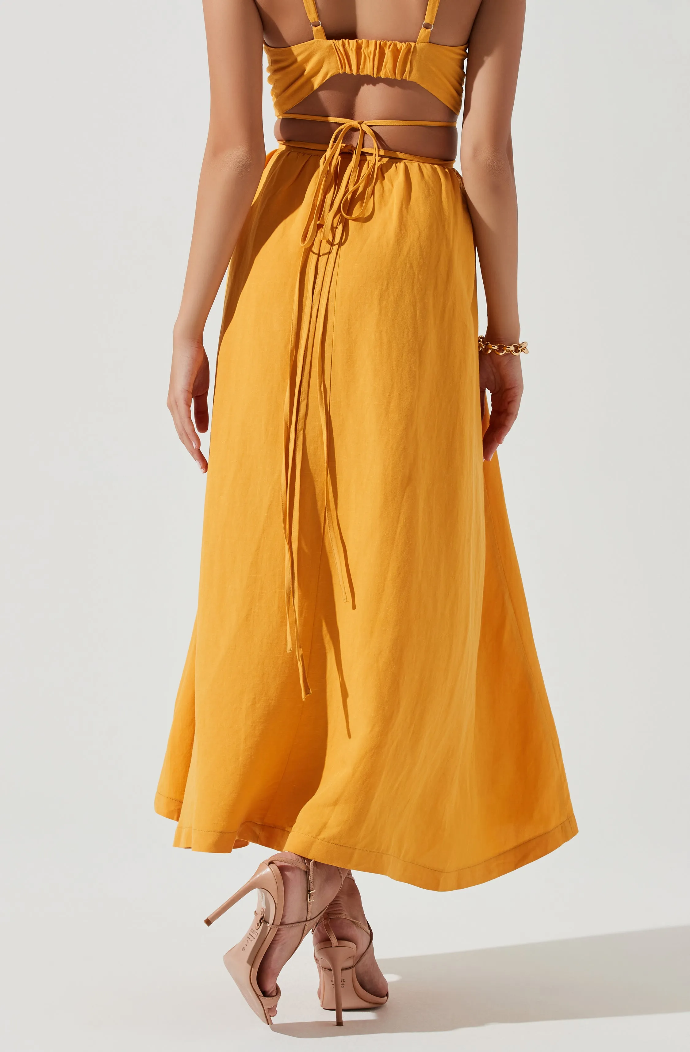 Divine Tie Waist Maxi Skirt