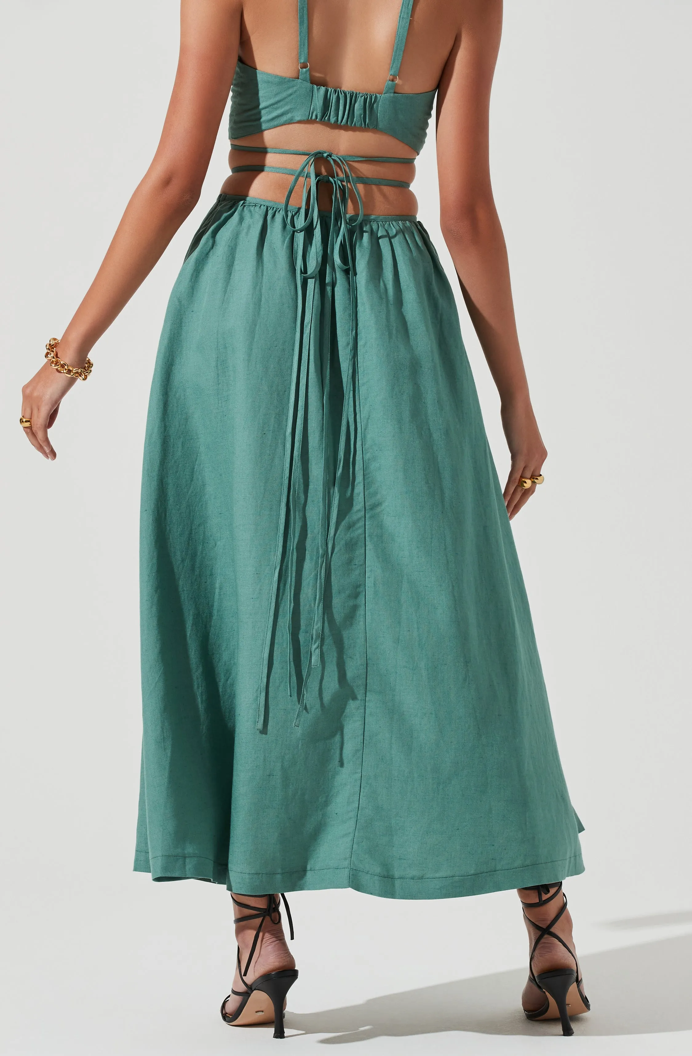 Divine Tie Waist Maxi Skirt