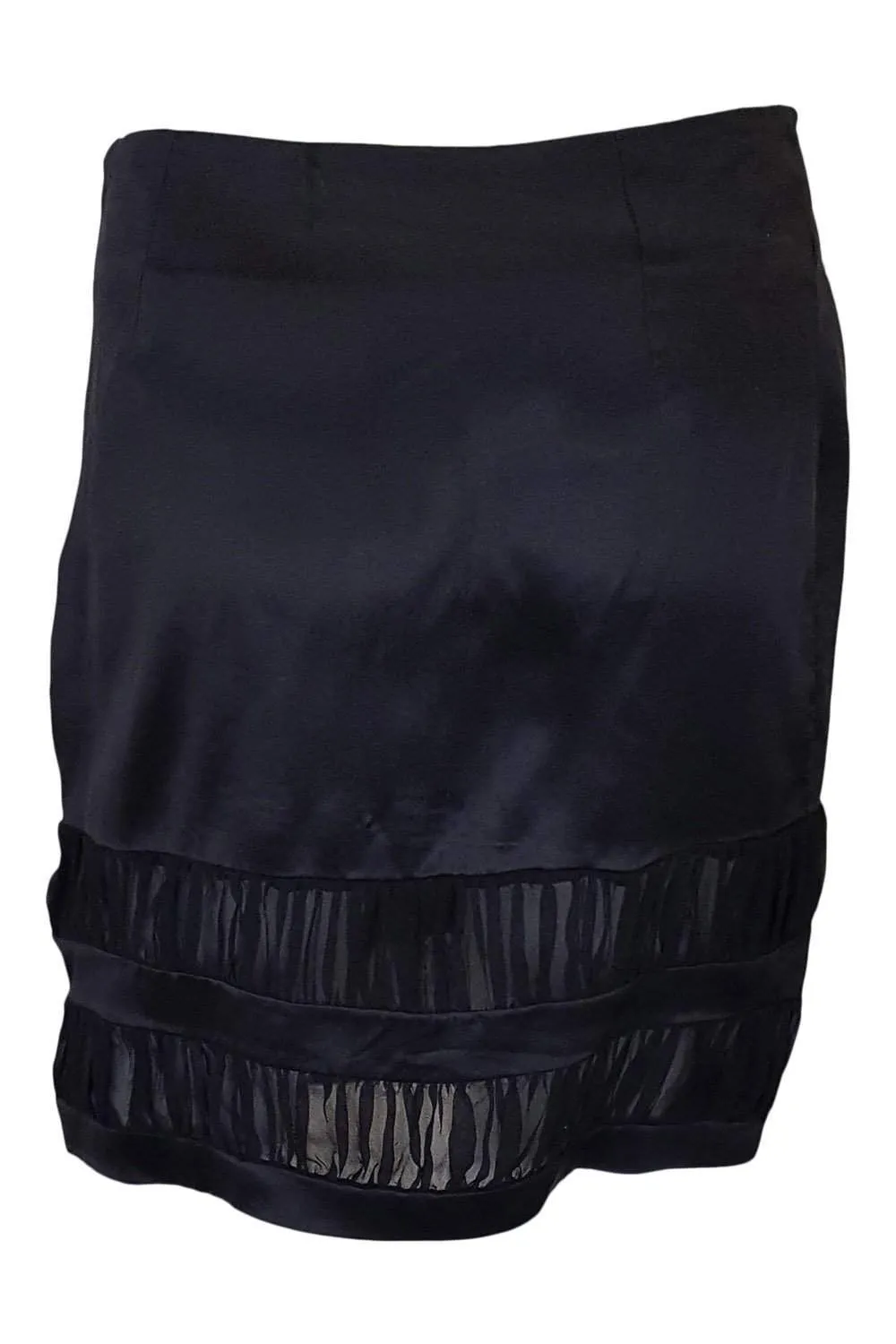 ELOISE ROSE Monaco Black Silk Mini Skirt (36)