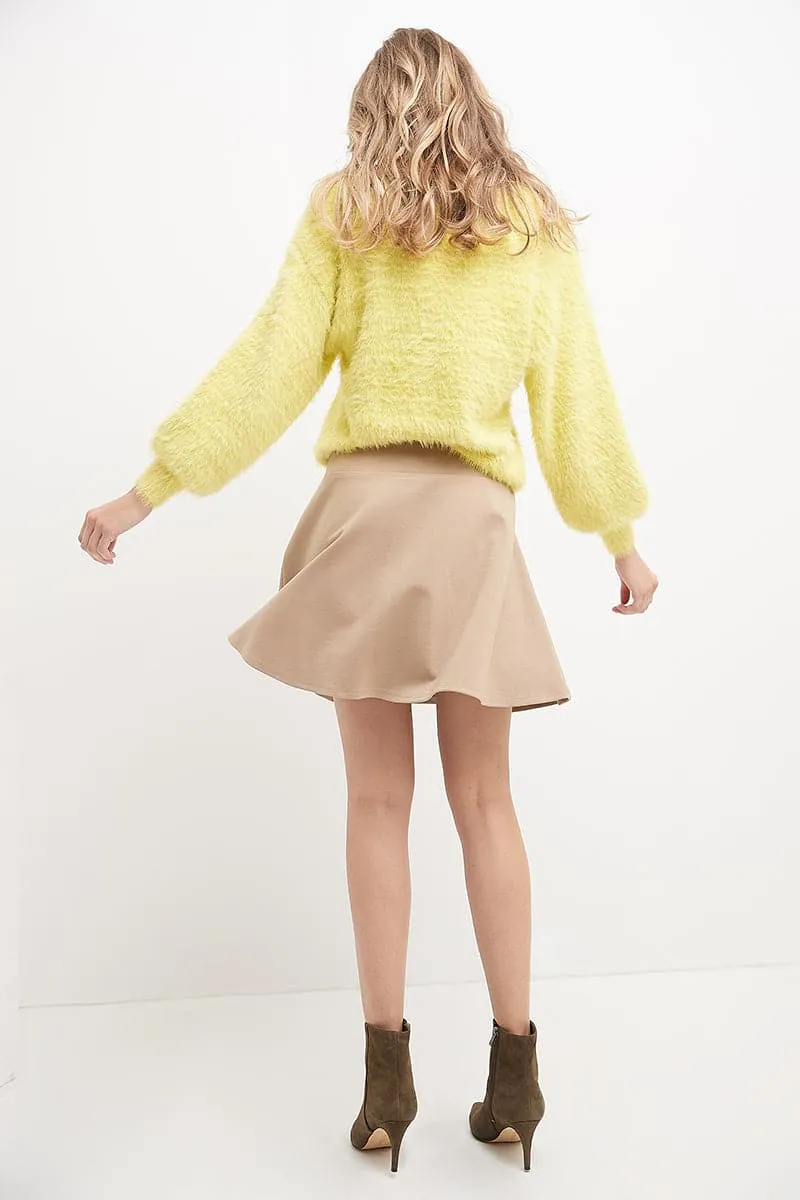 Fit-And-Flare Skirt with Wide Waistband