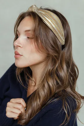 GOLD PLEATED HAIRBAND