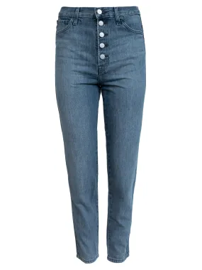 Heather Button Fly Jean