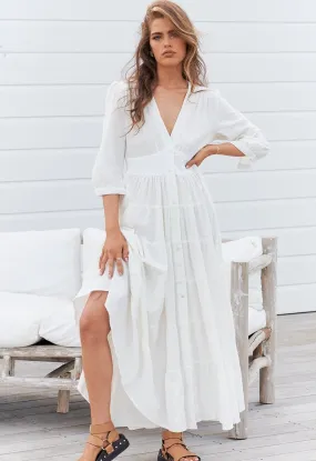 Karlie Maxi Dress  - White