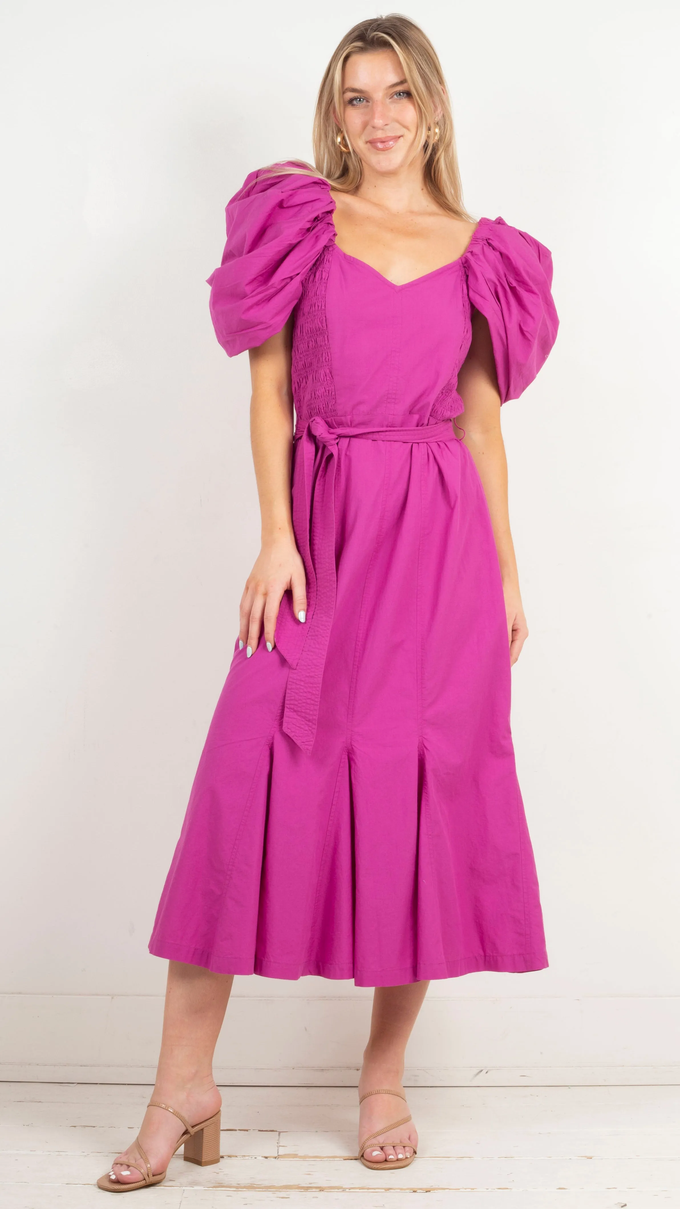 Malina Dress - Bright Pink