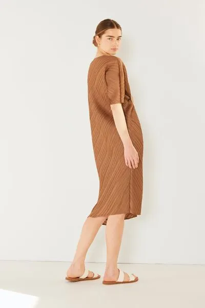 Marina West Swim Pleated Dolman Sleeve Dress