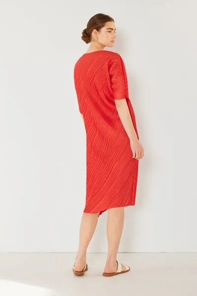 Marina West Swim Pleated Dolman Sleeve Dress