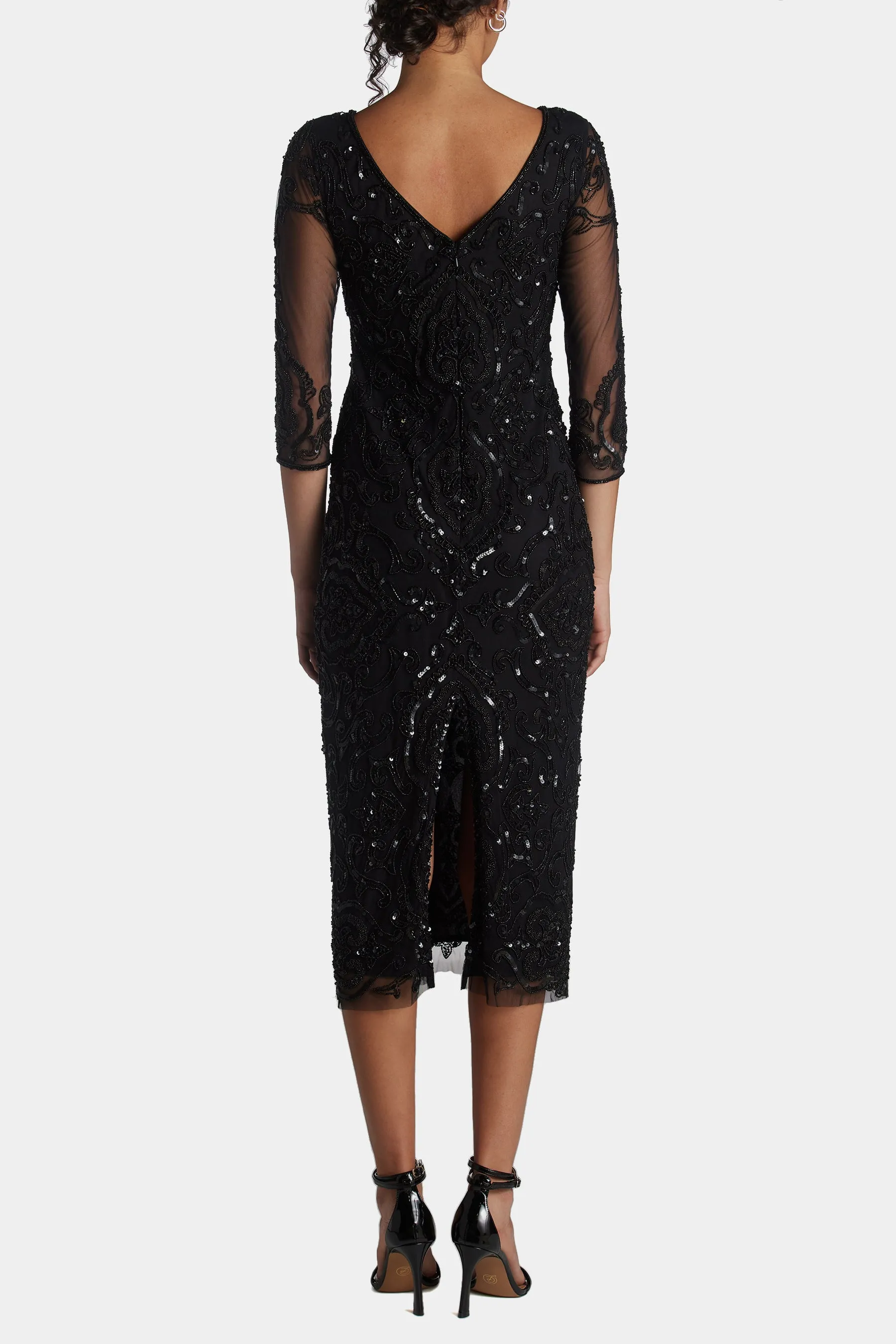 Midi Length Beaded Dress