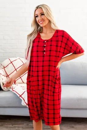 Noel House Dress: Red Plaid