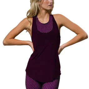 Onzie Aubergine Glossy Flow Tank Top