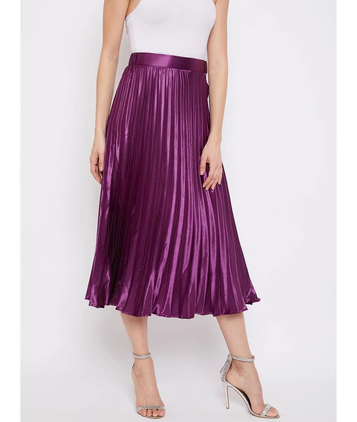 Pleated Midi Skirt