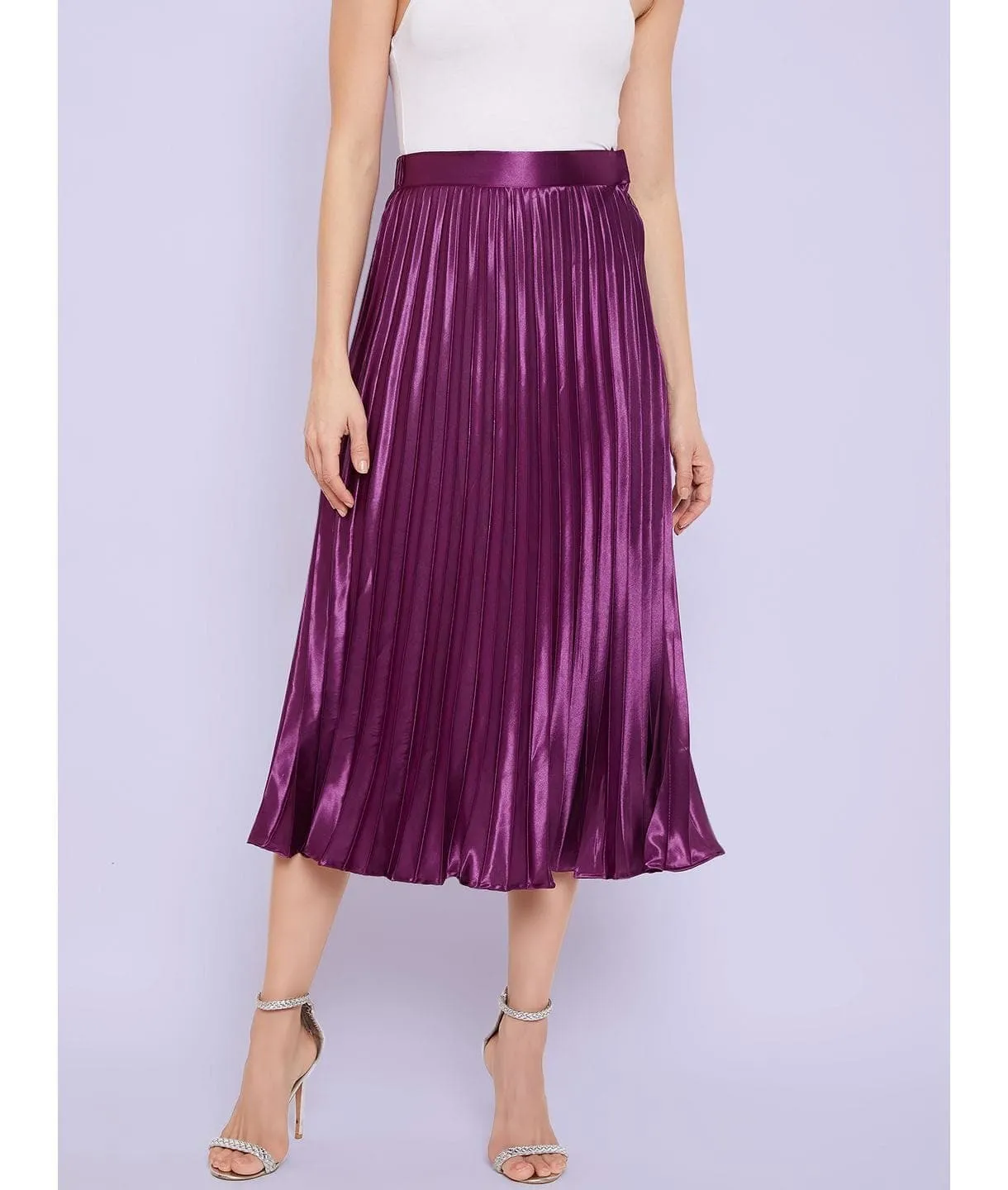 Pleated Midi Skirt