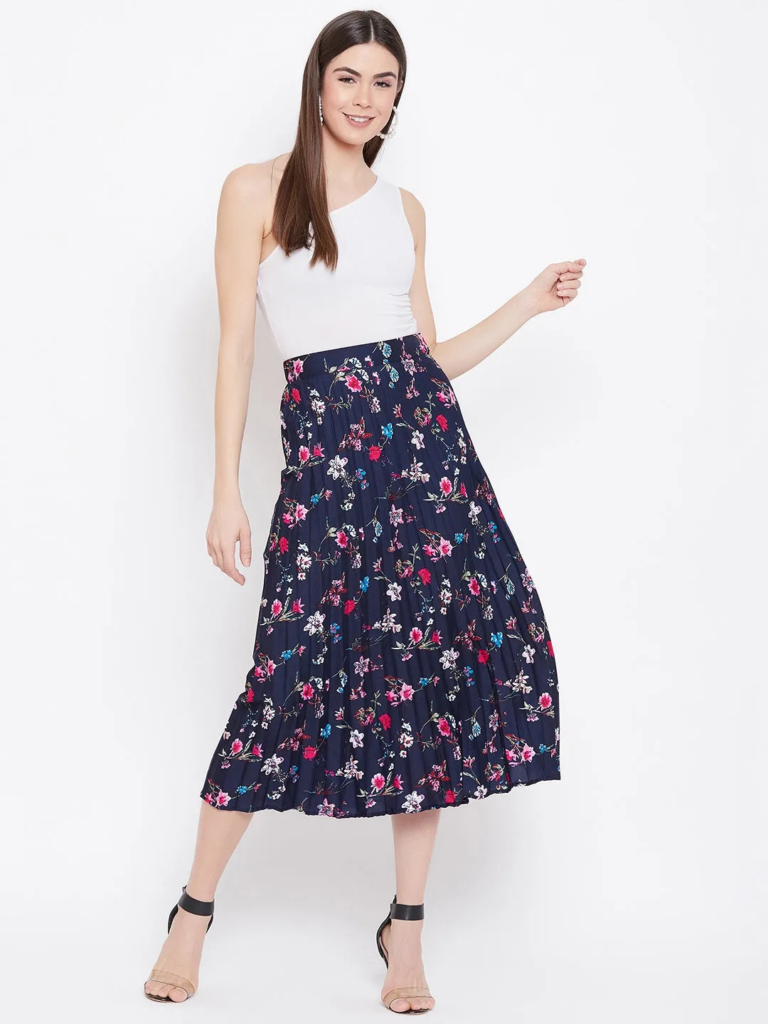 Pleated Midi Skirt