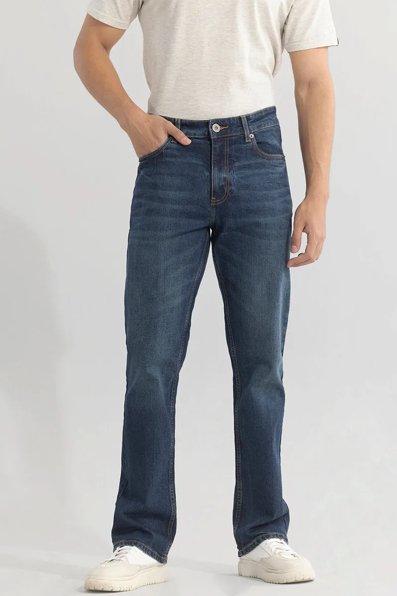 Ravish Washed Blue Straight Fit Jeans