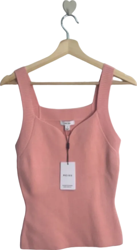 Reiss Blush Dani Sweetheart Neck Tank Top UK M