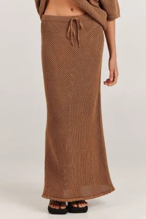 Sarah Maxi Skirt | Brown