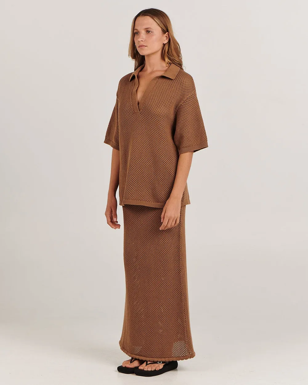 Sarah Maxi Skirt | Brown