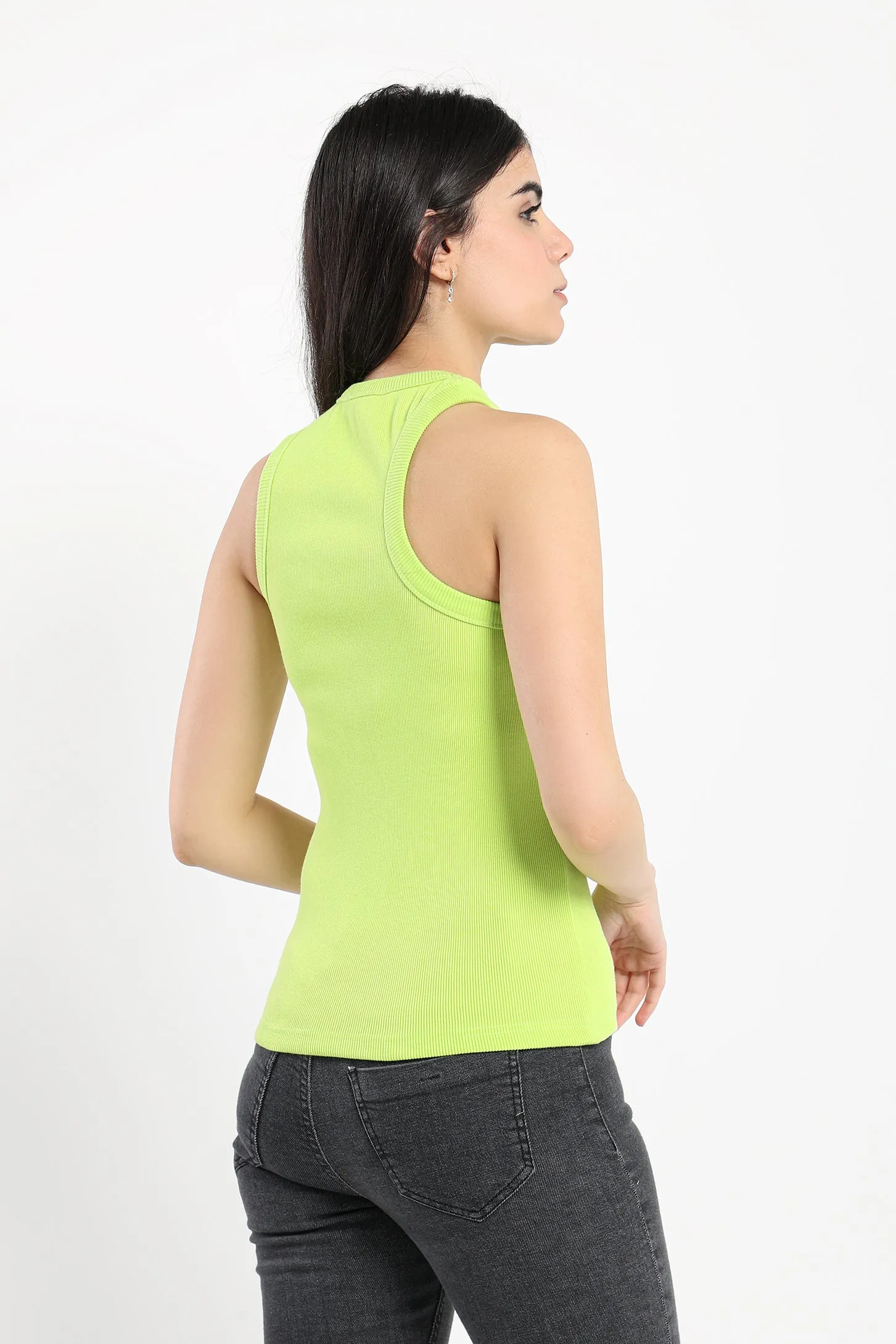 Scoop Tank Top - Lime Green