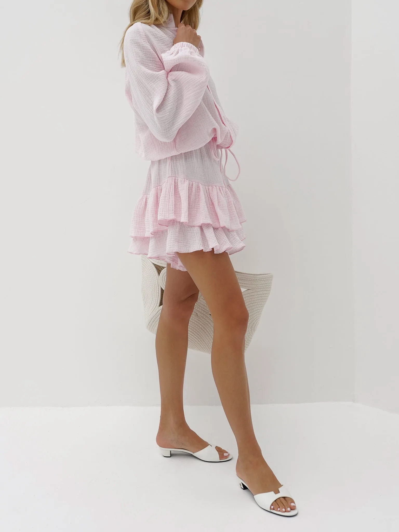 Serinne Cotton Day Frill Skort | Cloud Pink