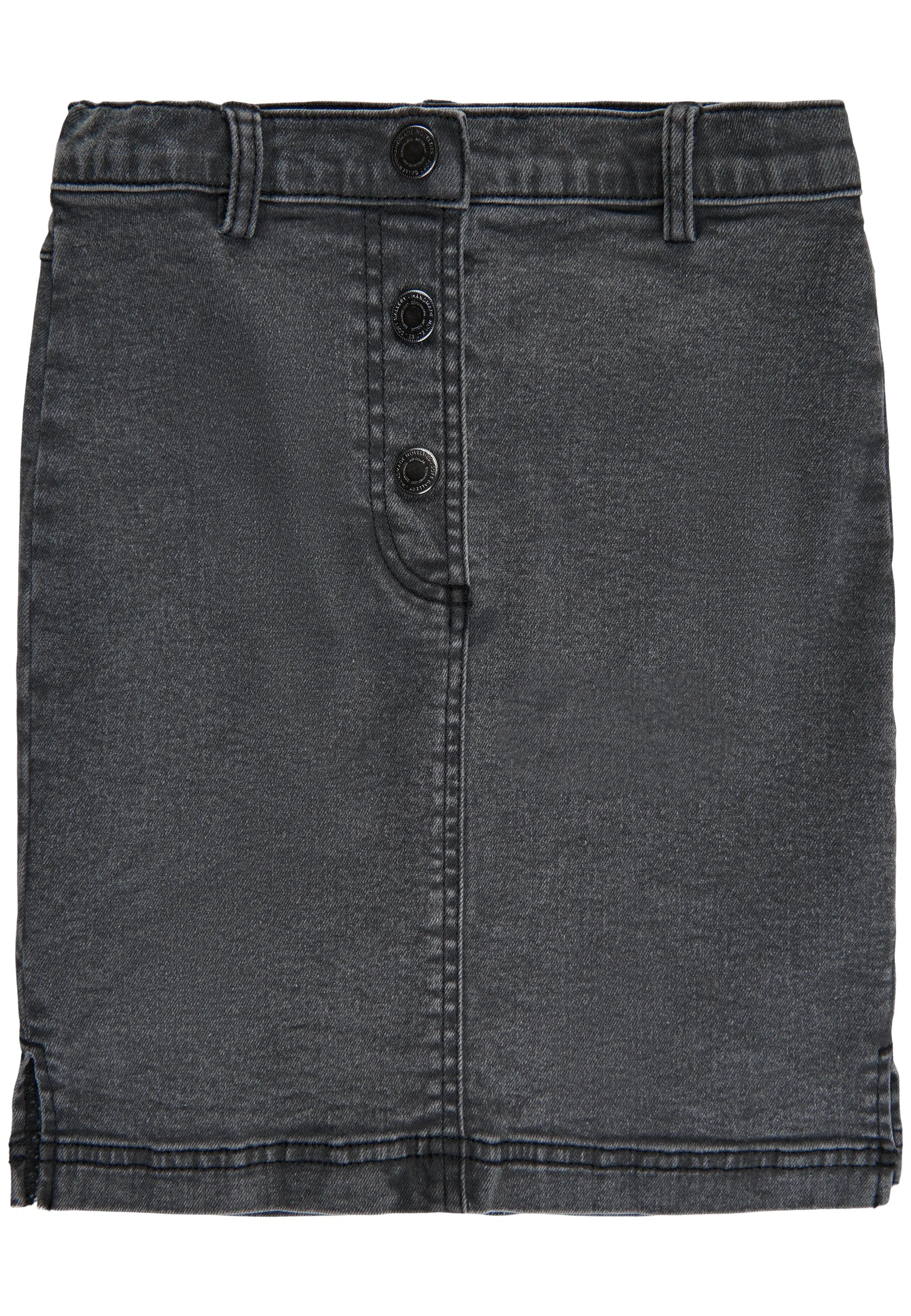 SGGarance Long Black Denim Skirt - DENIM BLACK WASH