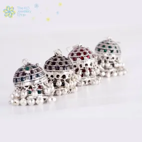 The Rohini Silver jhumka