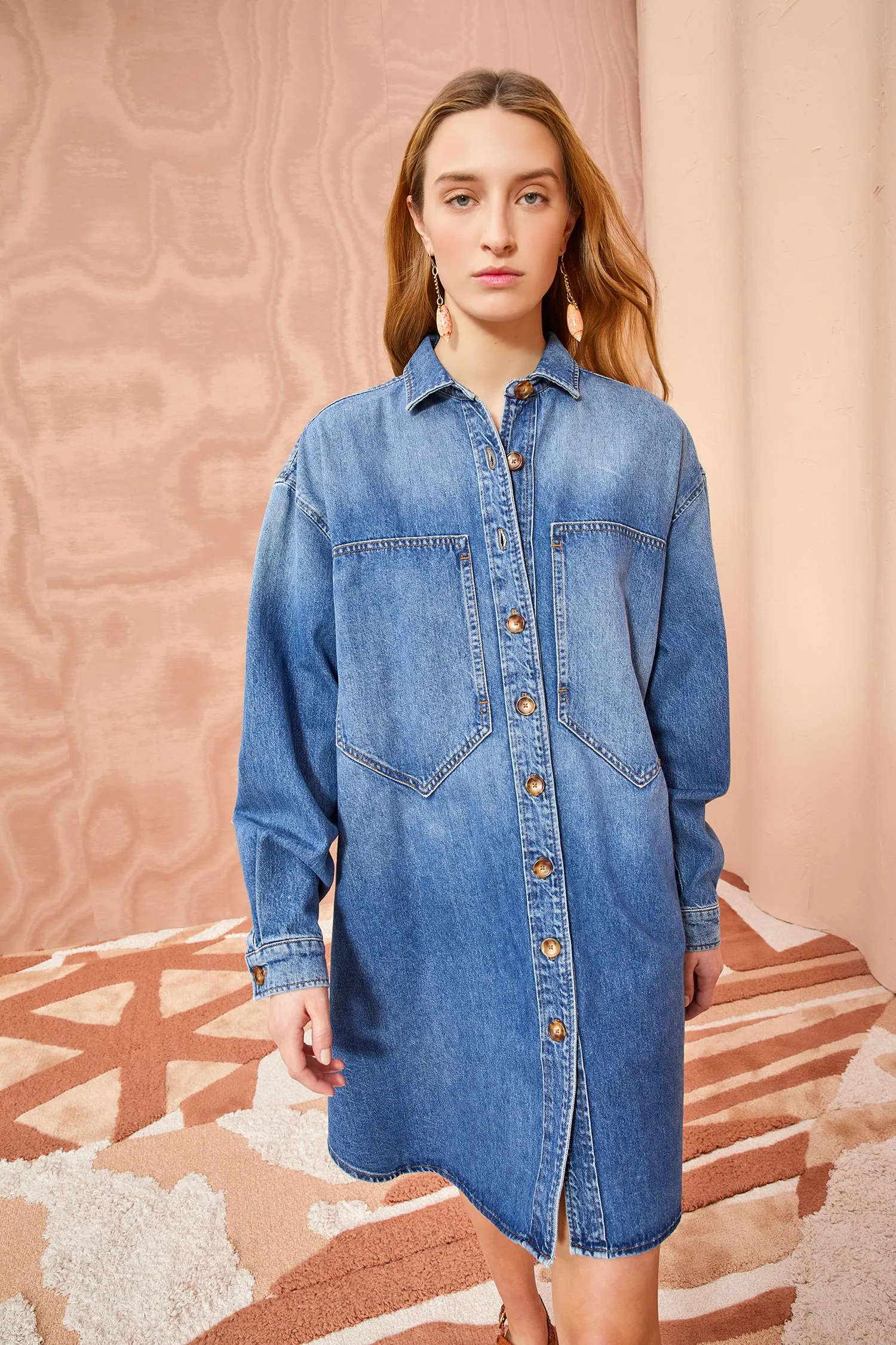 The Valerie Dress - Danube Medium Indigo Wash