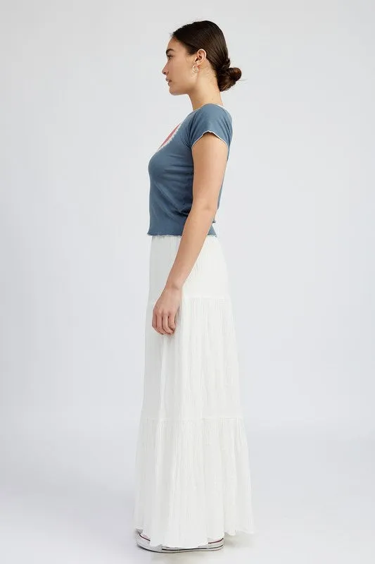 TIERED MAXI SKIRT