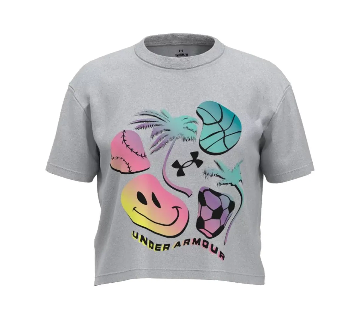 Under Armour Girls' UA Bloom Everyday Short Sleeve Crop Tee